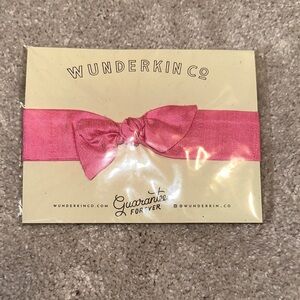 Wunderkin “Petite Chou” pink thick retro knot headband